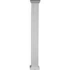 Crown Column 6 In. x 8 Ft. White Powder Coated Square Fluted Aluminum Column Image 1